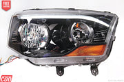 A Mahindra Scorpio car headlight without projector, featuring a halogen bulb and waterproof design.