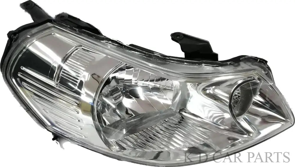 A single headlight for Maruti SX4 model years 2007-2013, featuring a silver-colored lens with a black frame and break-resistant design.