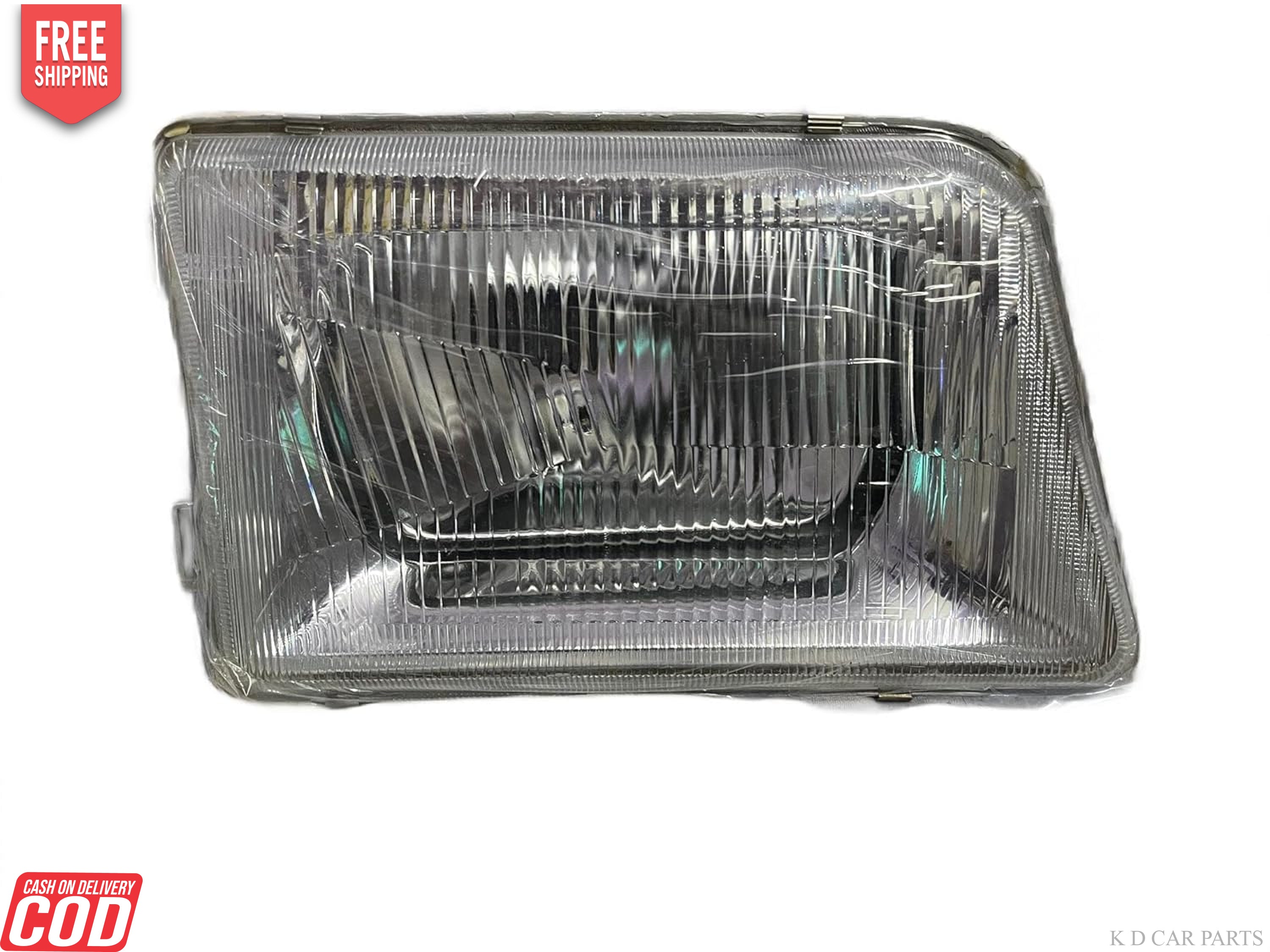 A single headlight for Tata 207 DI vehicle model, featuring a clear, water-resistant, break-proof glass lens with a silver-colored reflector.