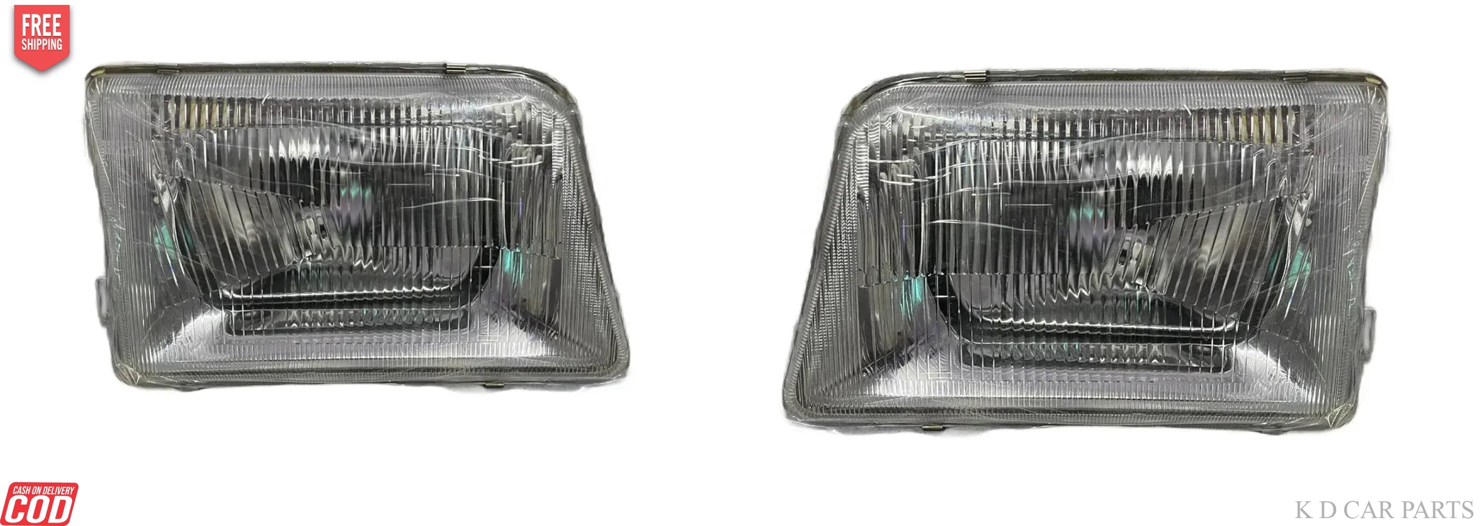 A single headlight for Tata 207 DI vehicle model, featuring a clear, water-resistant, break-proof glass lens with a silver-colored reflector.