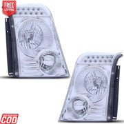 K D Headlight for Tempoo Traveller Chrome Without Adjustable Motor SET HEADLIGHT