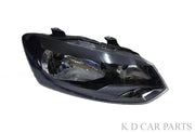 Black headlight for VW Polo & Vento without adjustable motor and without projector.