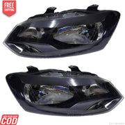 Polo black LED headlight