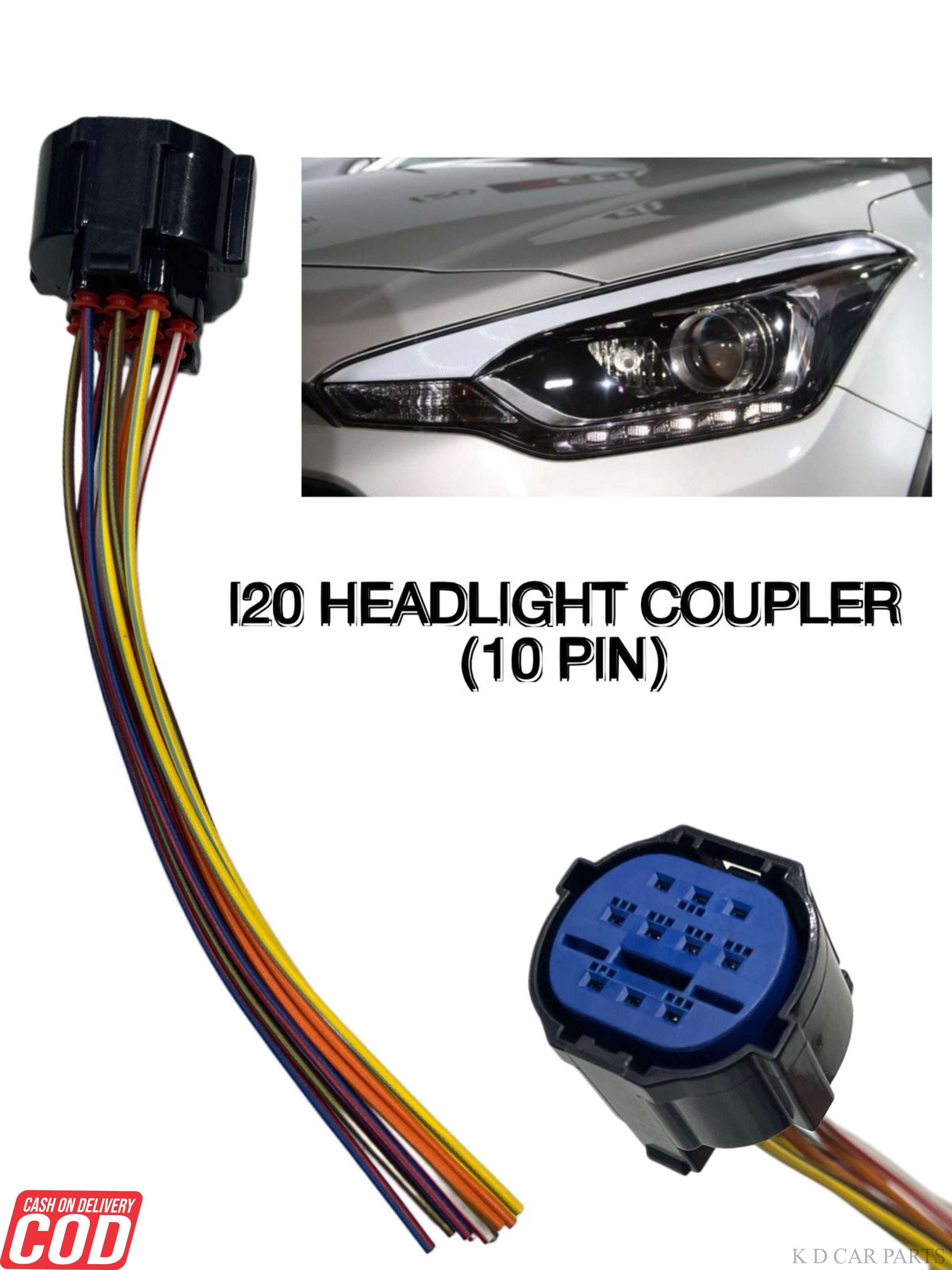 10 pin headlight coupler

10 pin headlight connector for car
