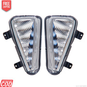 K D LED DRL Fog Lamp Cover for Toyota Crysta T2 Matrix White DRL & Amber Indicator | Waterproof Car Exterior Accessory