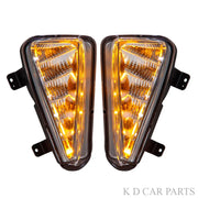 K D LED DRL Fog Lamp Cover for Toyota Crysta T2 Matrix White DRL & Amber Indicator | Waterproof Car Exterior Accessory