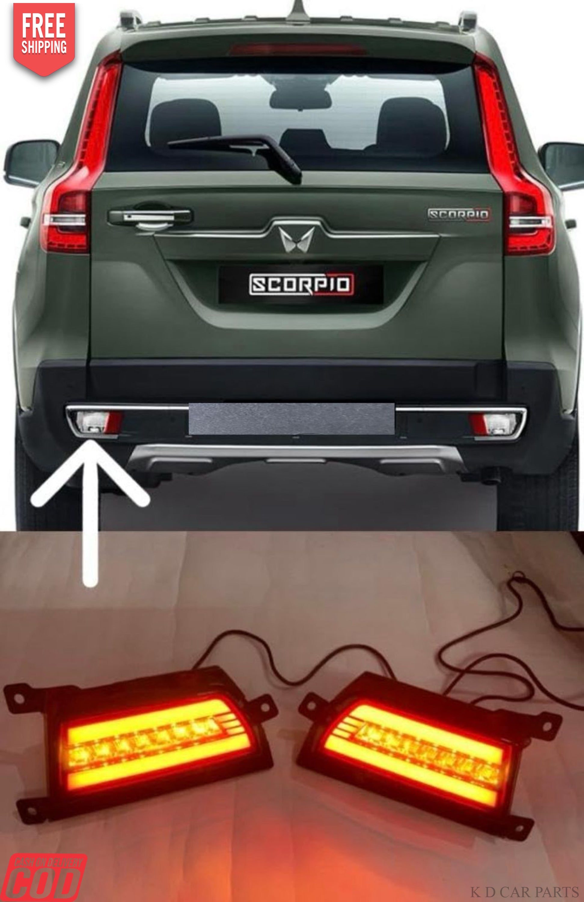 Scorpio rear bumper light

Mahindra Scorpio bumper reflector light