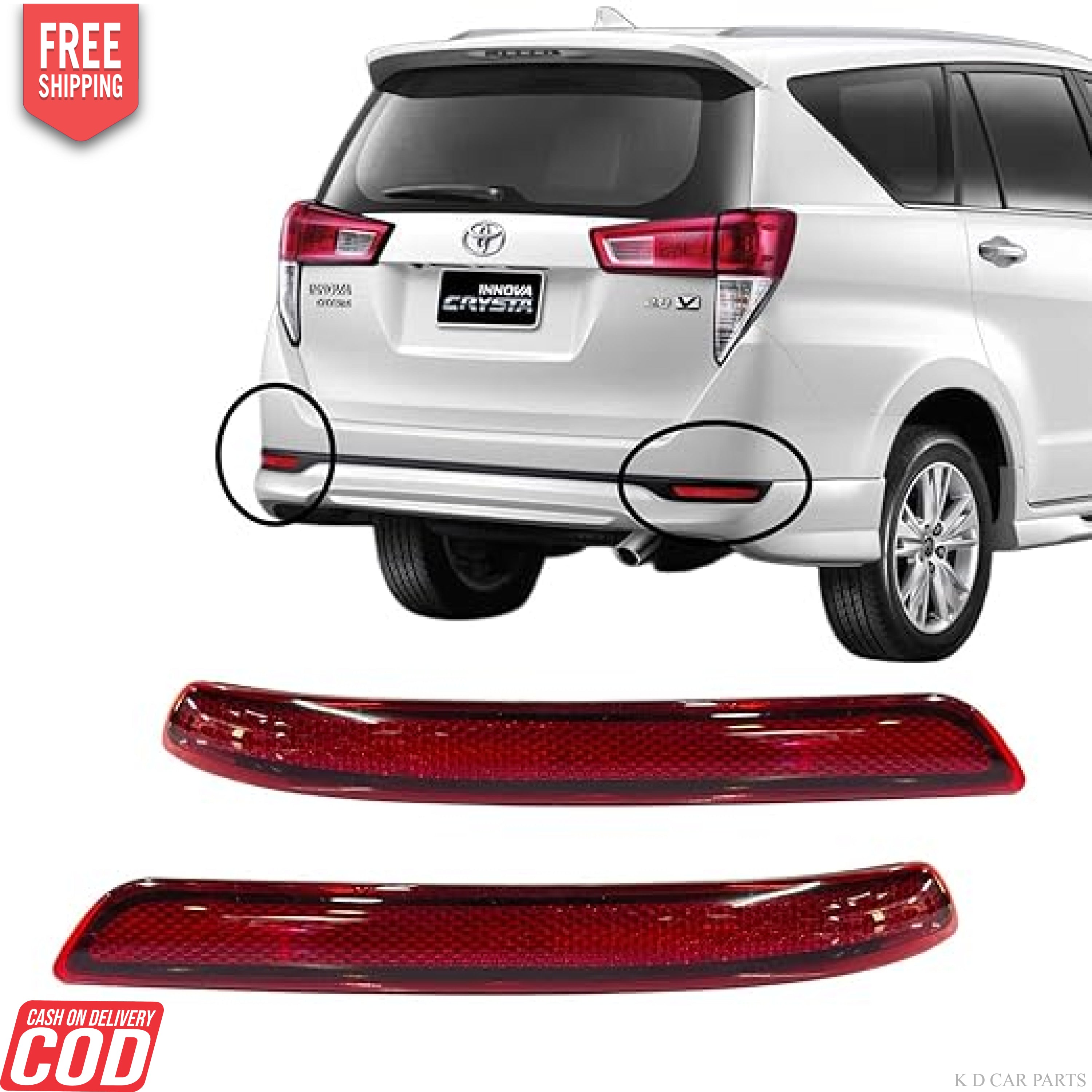 Crysta reflector

Innova Crysta reflector

Crysta rear reflector

Crysta bumper reflector