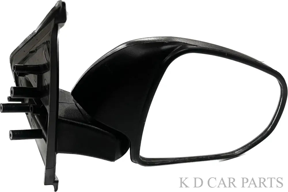 Black, clear K D side/door mirror for Datsun GO with door mount.