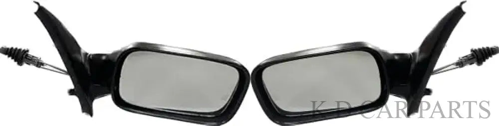 A pair of K D brand side/door mirrors for Fiat vehicles, featuring black acrylic mirrors with a sleek design and ABS plastic housing.