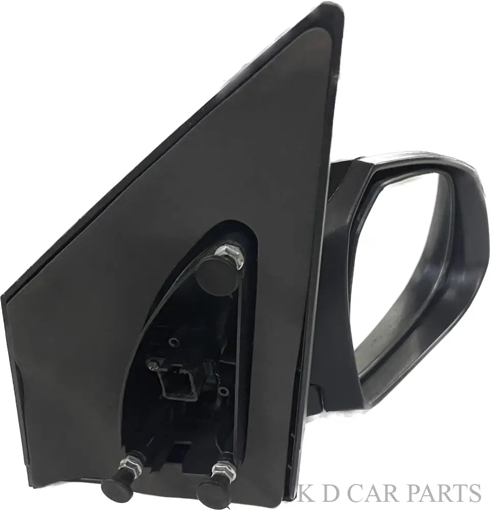 A black side mirror for a Hyundai Santro vehicle, featuring a motor with an indicator and a coupler.