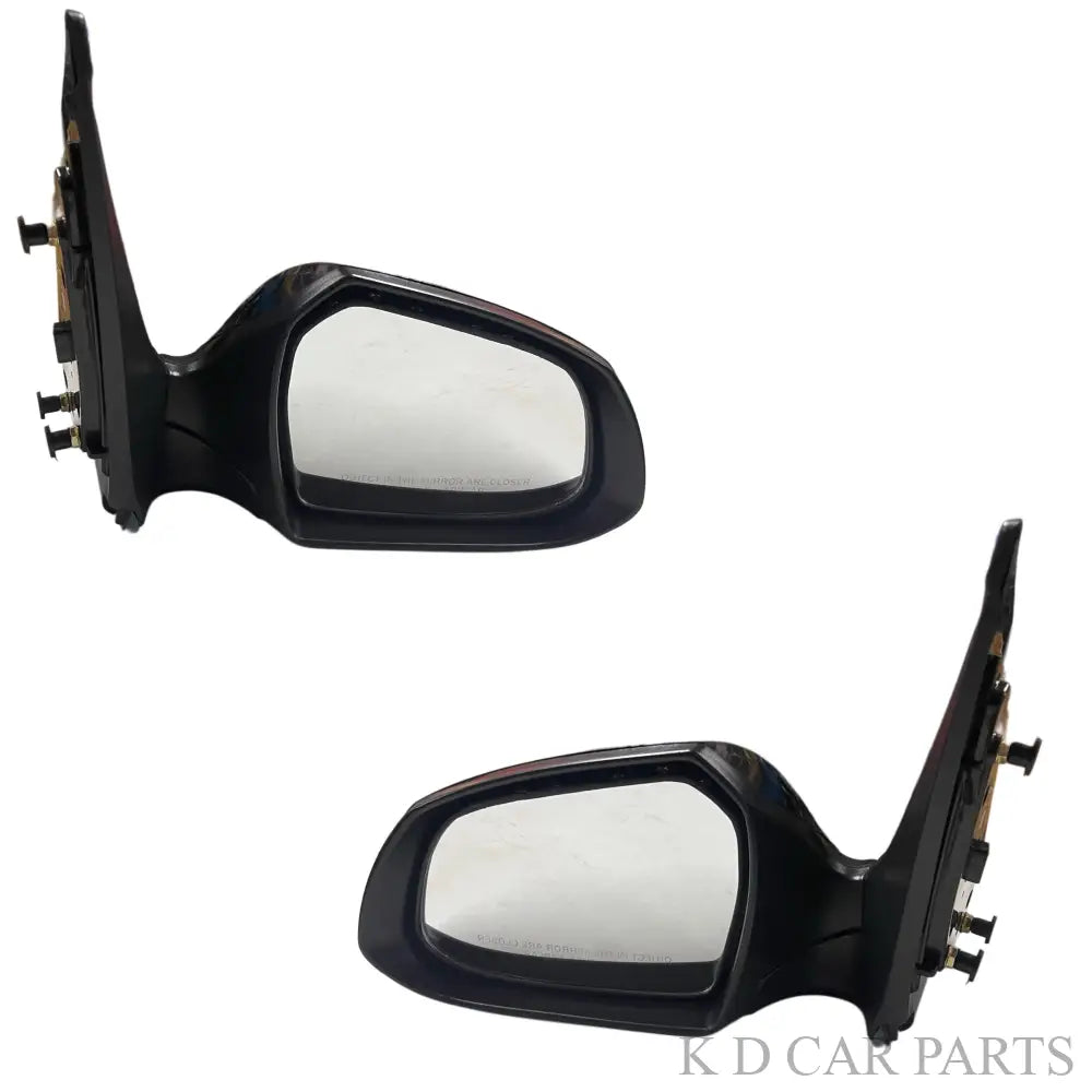 Pair of car side mirrors on a white background