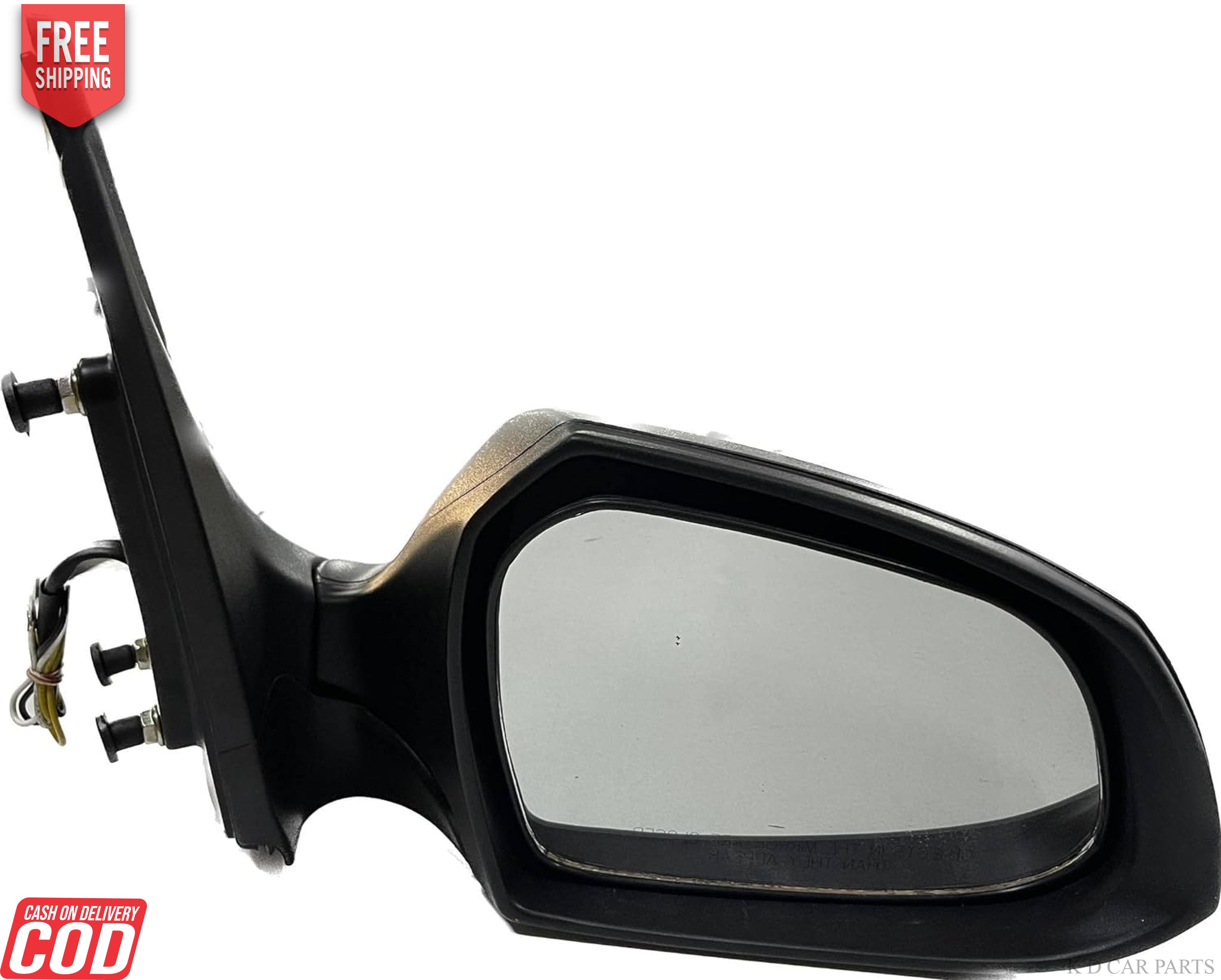 Black side rear view door mirror for Hyundai Xcent / I10 Grand with electrical motor without indicator.