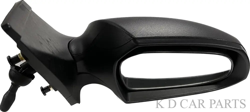 Black side rear view door mirror for Hyundai Xcent / I10 Grand Manual with a convex mirror plate.