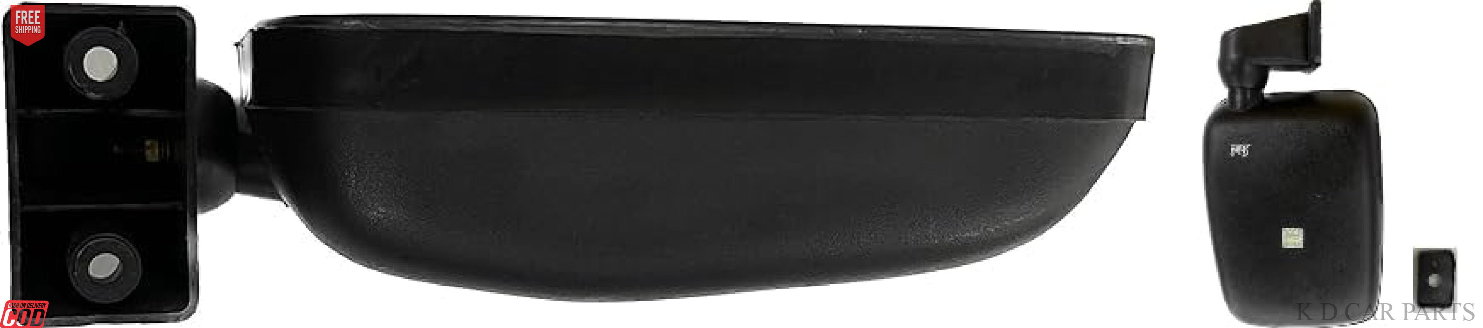 A pair of K D brand side mirrors designed for Mahindra Bolero/Armada T1 vehicles, showing a black mirror housing and reflective mirrors.