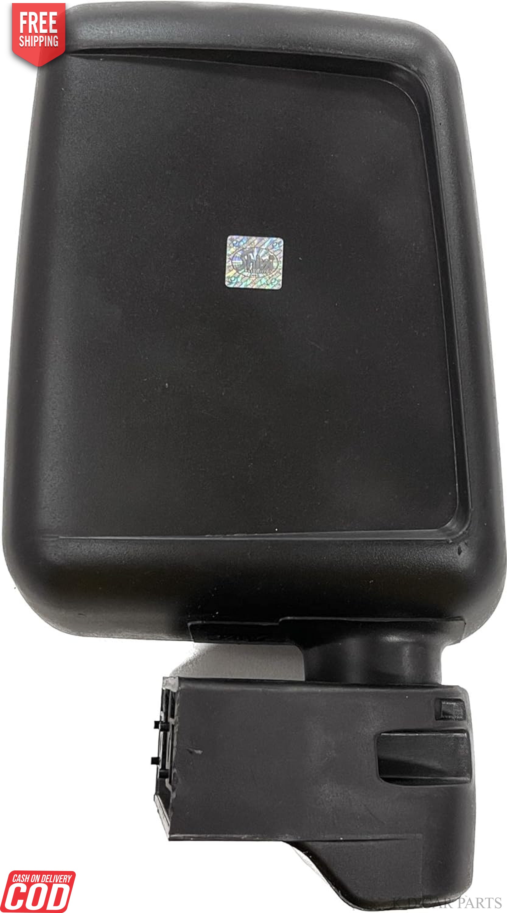 Side rear view door mirror for Mahindra Bolero T2 in black color.