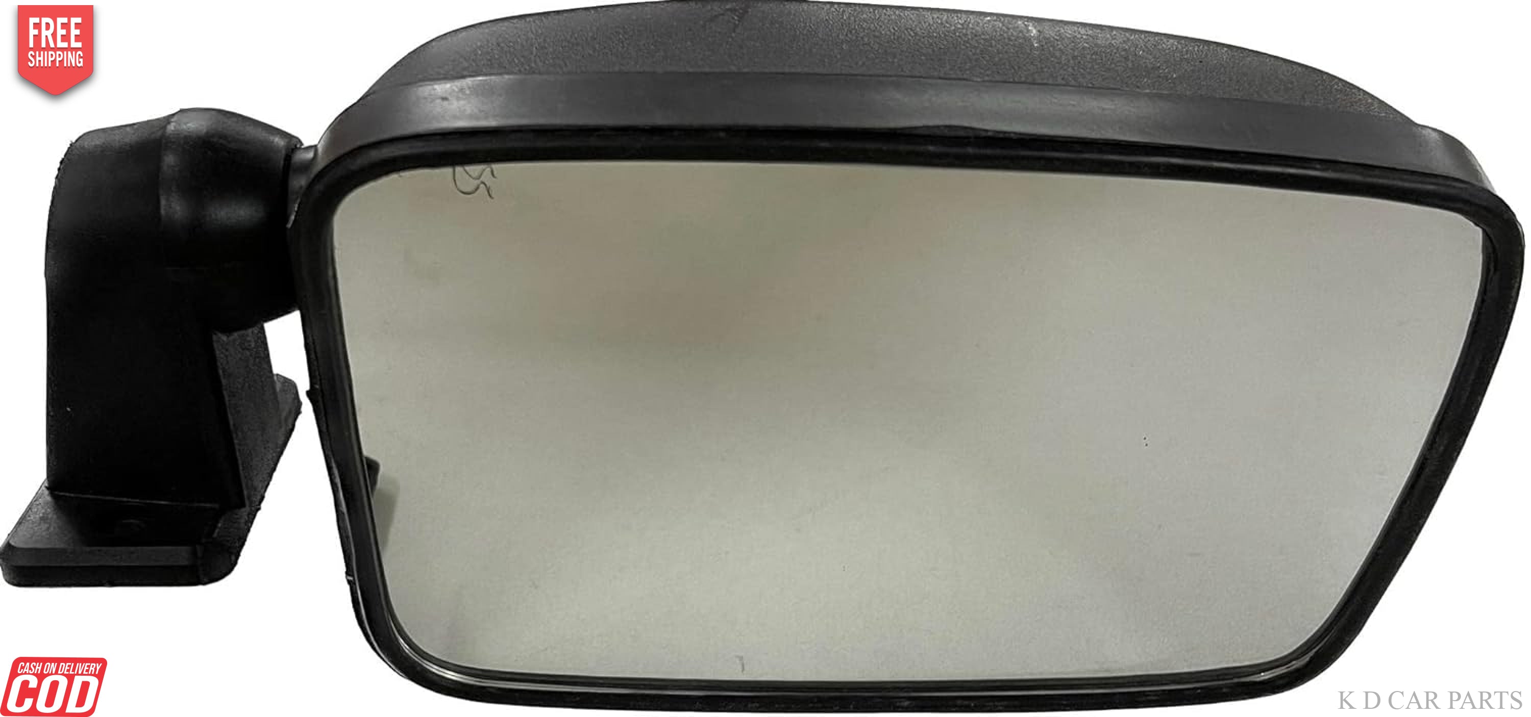 Side rear view door mirror for Mahindra Bolero T2 in black color.