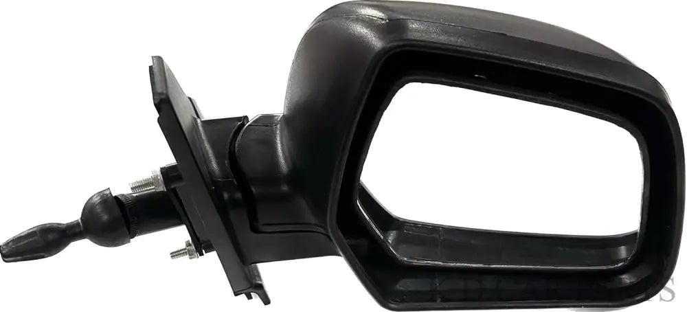 Black adjustable side mirror for Mahindra KUV 100 with clear glass.