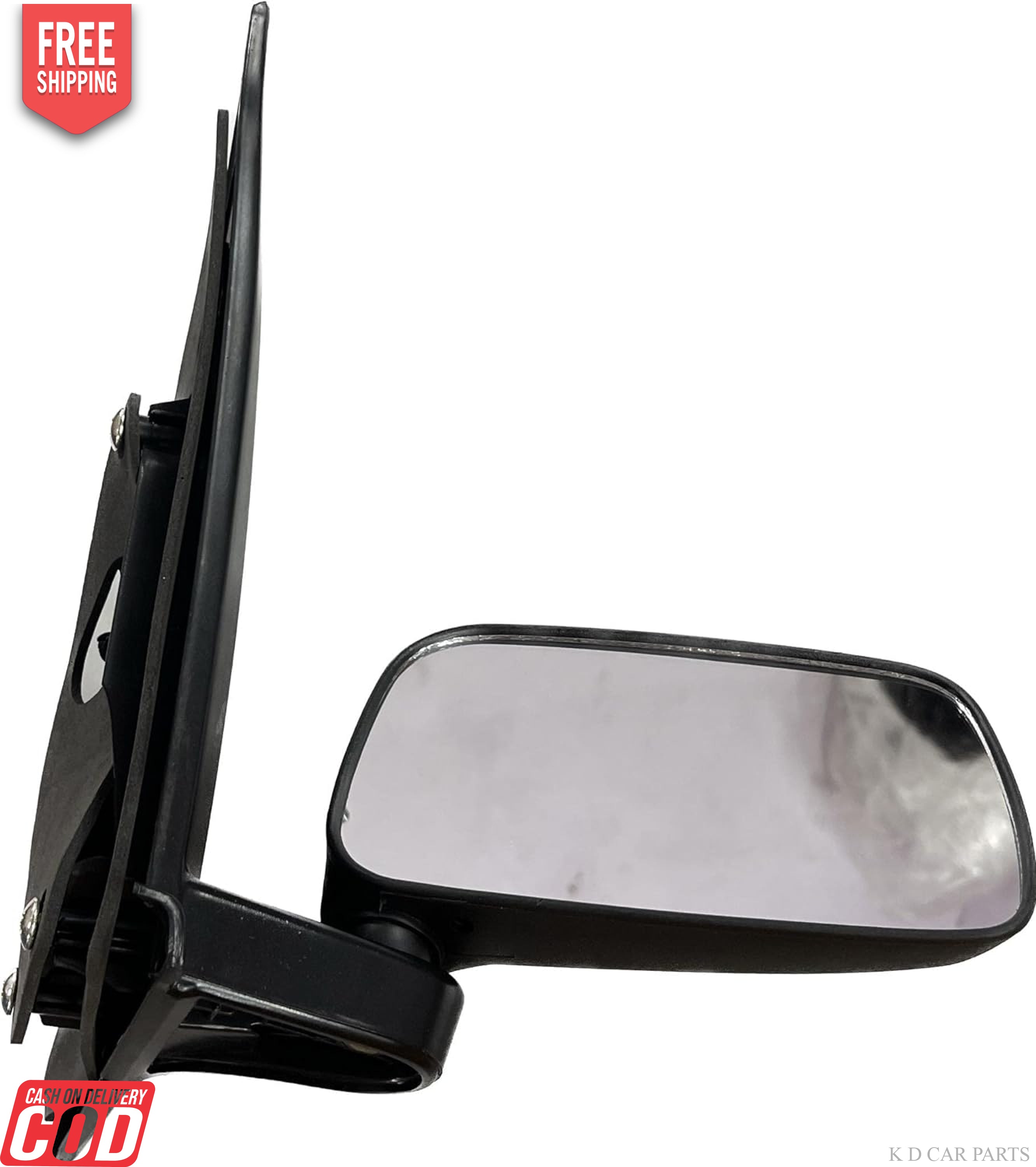 Black, clear convex side rear view door mirror for Maruti A Star car.