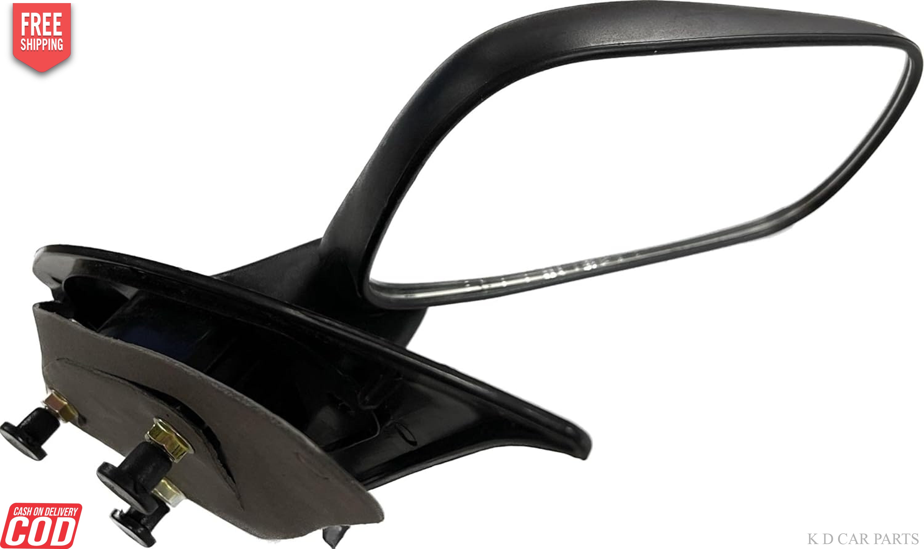 Side rear view door mirror for Maruti Alto 800 in black color with door mount.