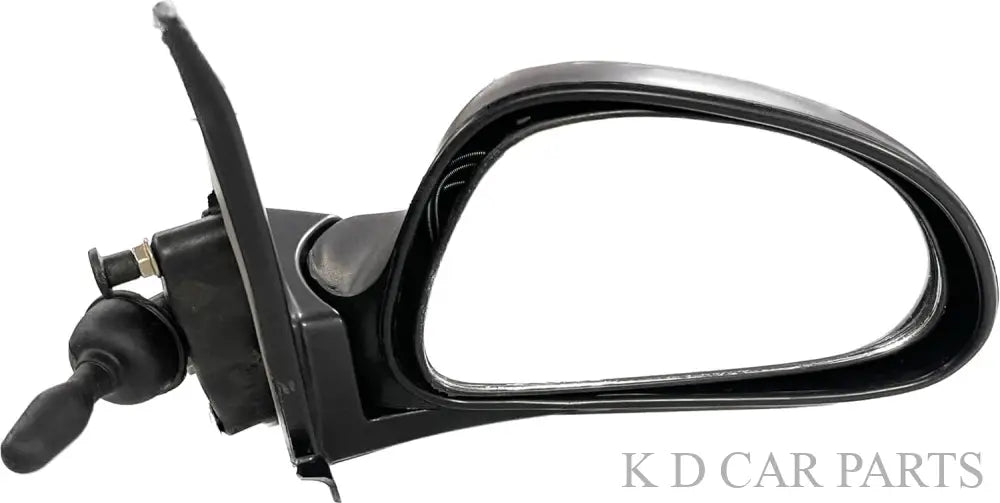 Black adjustable side rear view door mirror for Maruti Alto 800 VX, with a convex mirror plate.