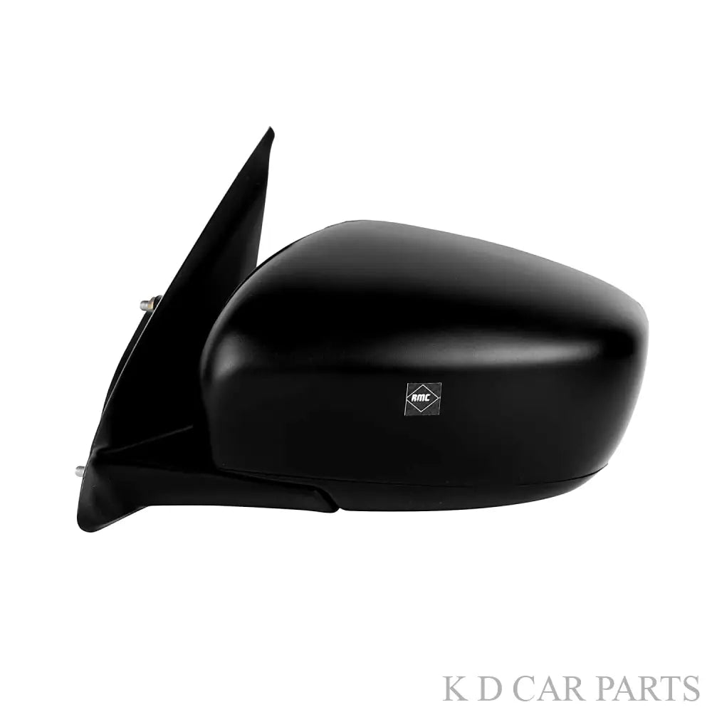 Side view mirror for Maruti Alto K10 Type 2 LX, black in color with a clear convex mirror plate.