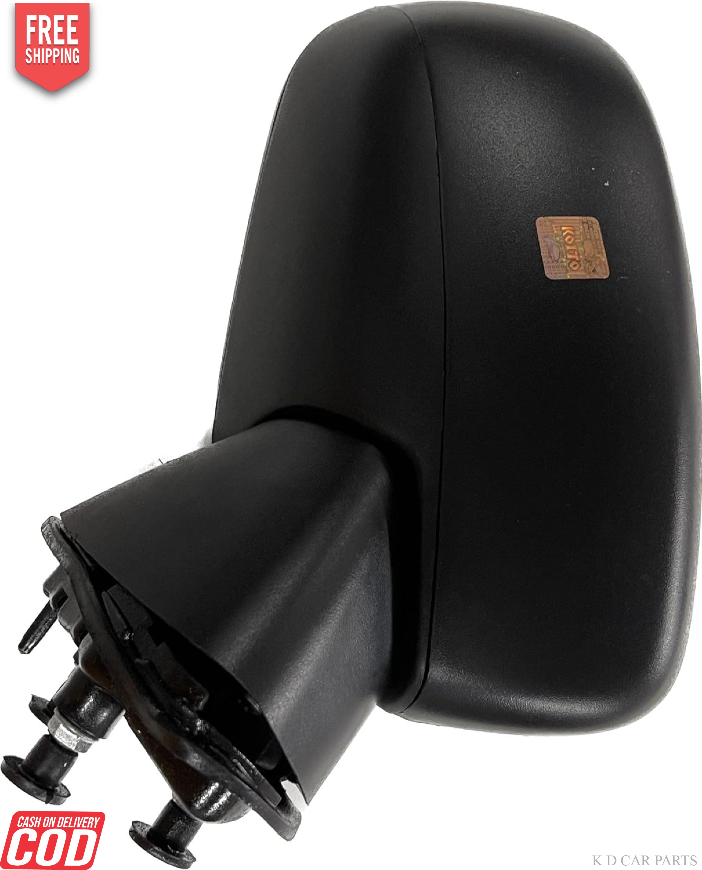 Black side door mirror for Maruti Baleno without motor or indicator.