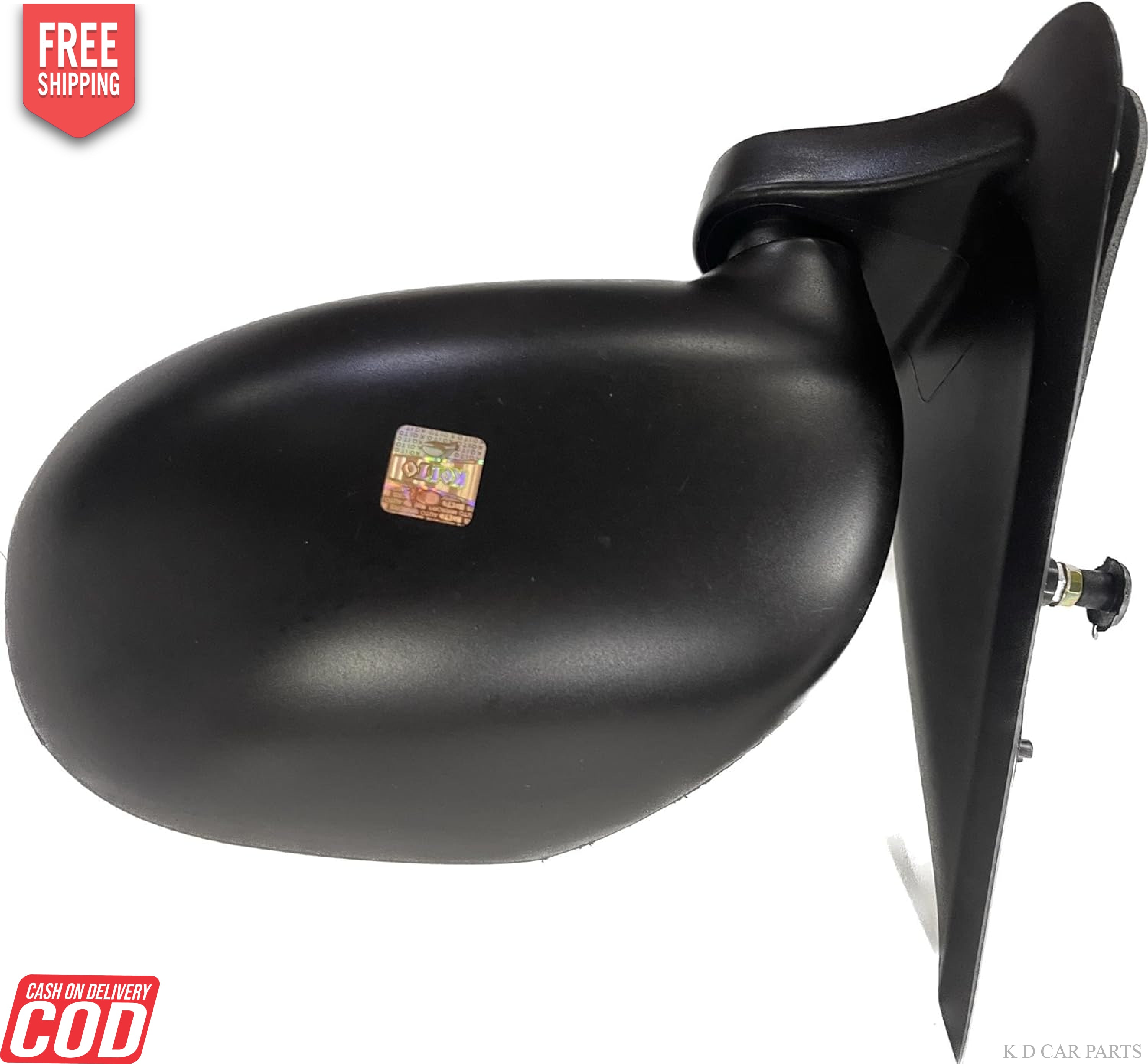 Black K D side mirror for Maruti Celerio 2022-onwards without motor indicator, showing the mirror in a folded position