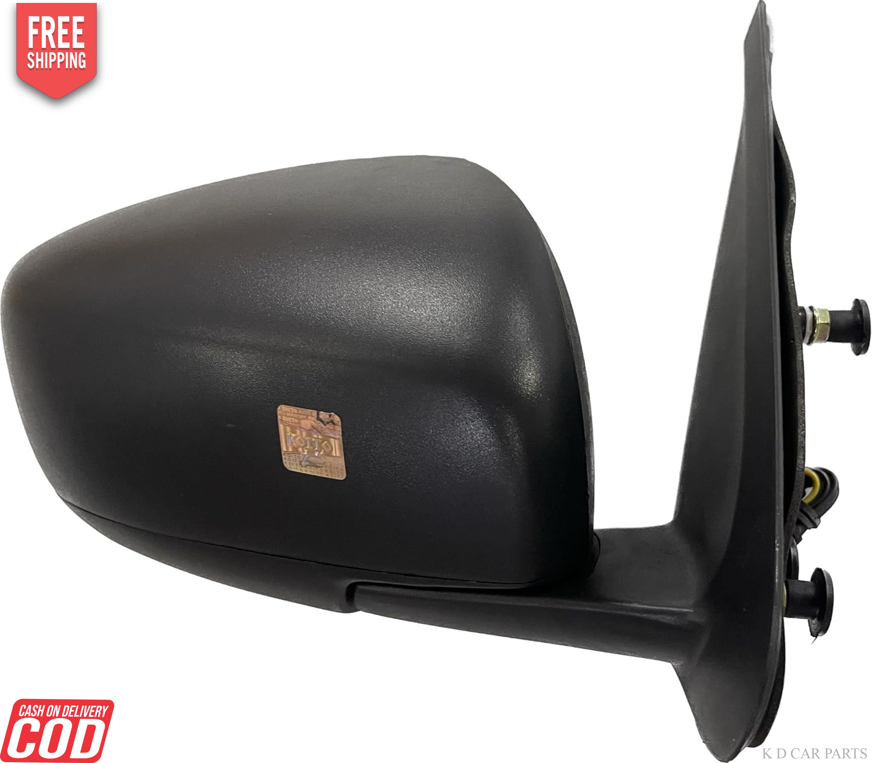 Black side/door mirror for Maruti Celerio 2022-Onwards motor without indicator, non-auto fold design.
