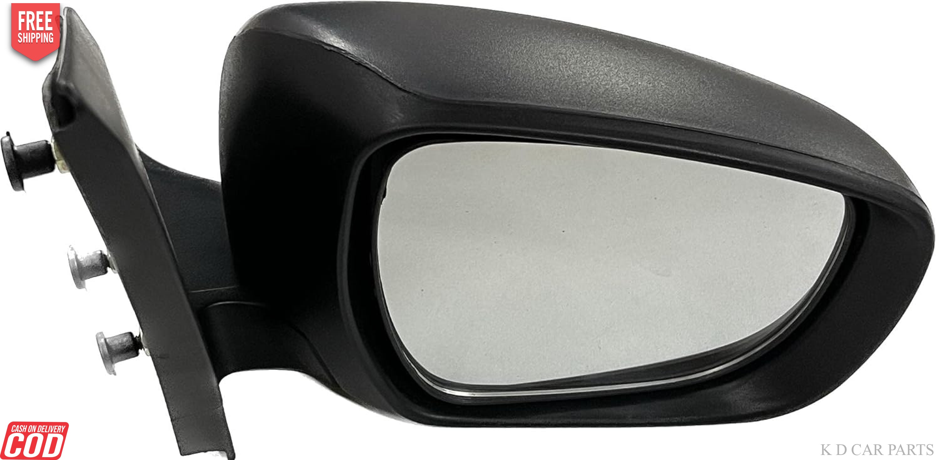 A clear, non-adjustable side mirror for Maruti Celerio LX, featuring a black door mount.