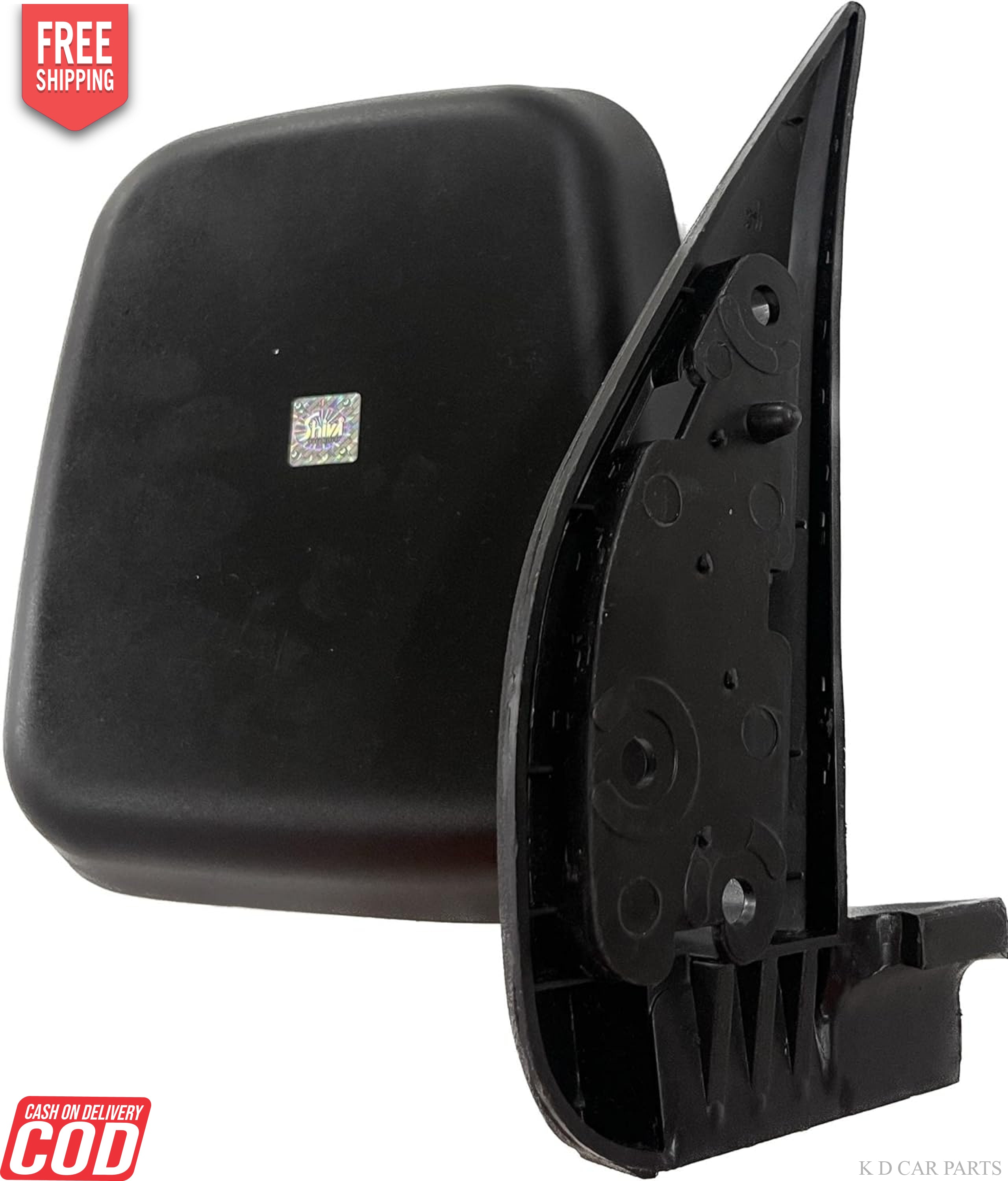 Side view mirror for Maruti Eeco Type 2 vehicle, black in color, with a sleek design and door mount feature.