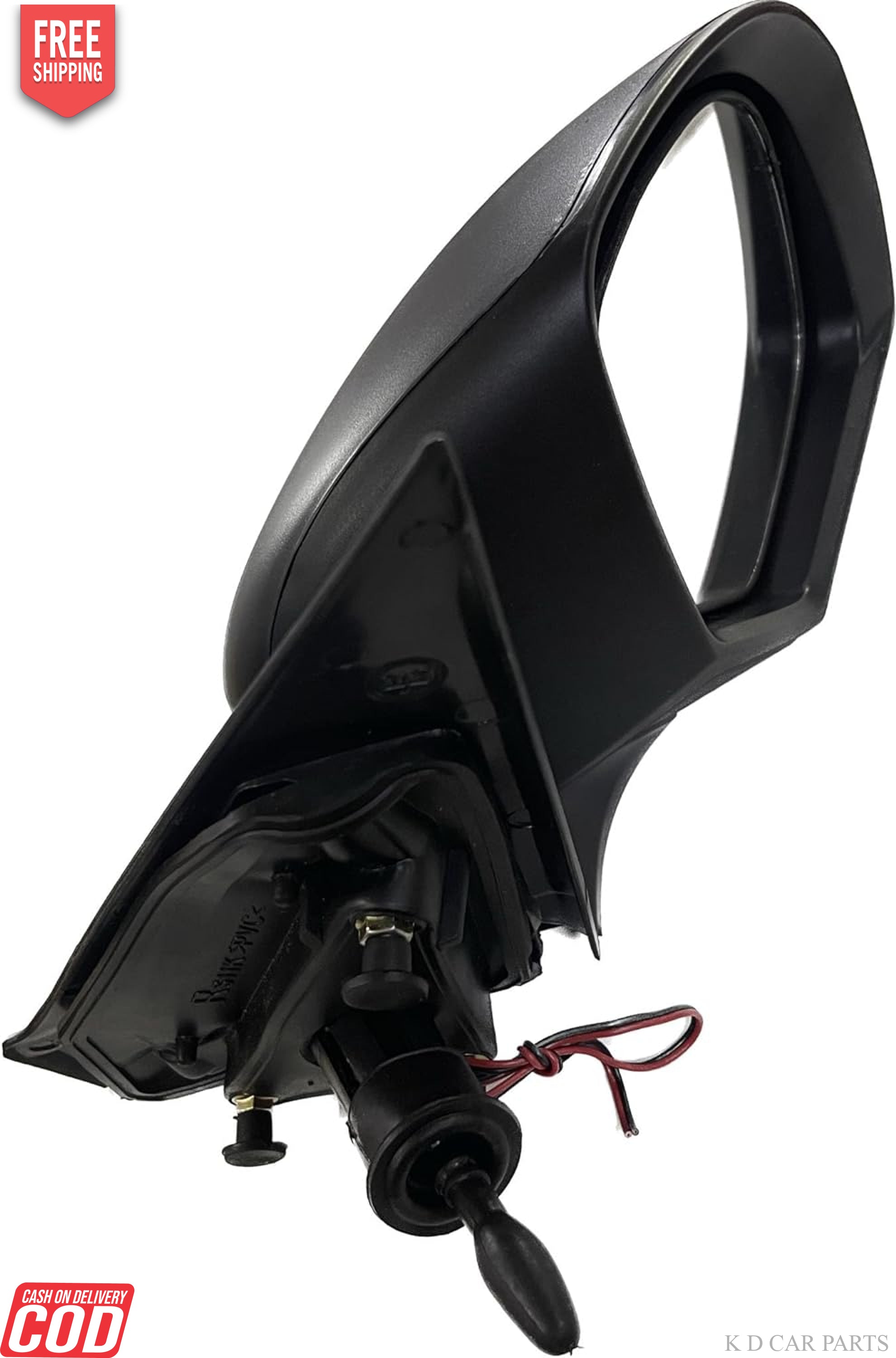 Manual adjustable side mirror for Maruti Swift and Dzire, with a black housing and a turn signal indicator.