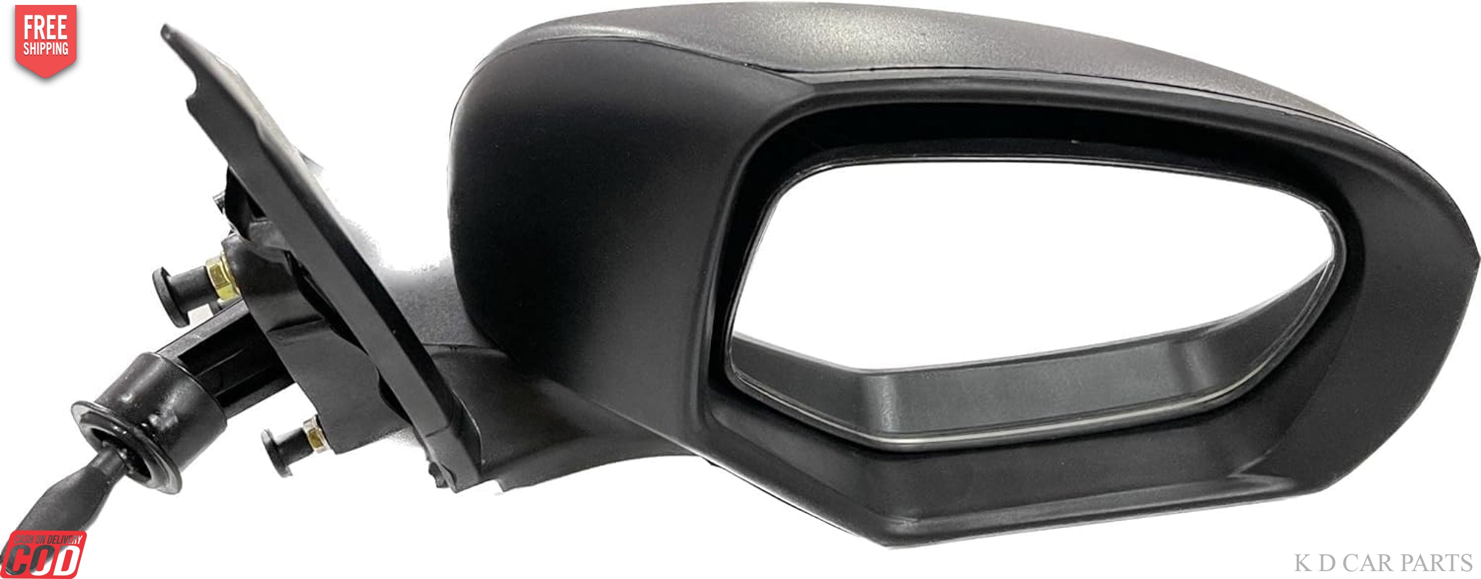 Manual adjustable side mirror for Maruti Swift and Dzire, with a black housing and a turn signal indicator.