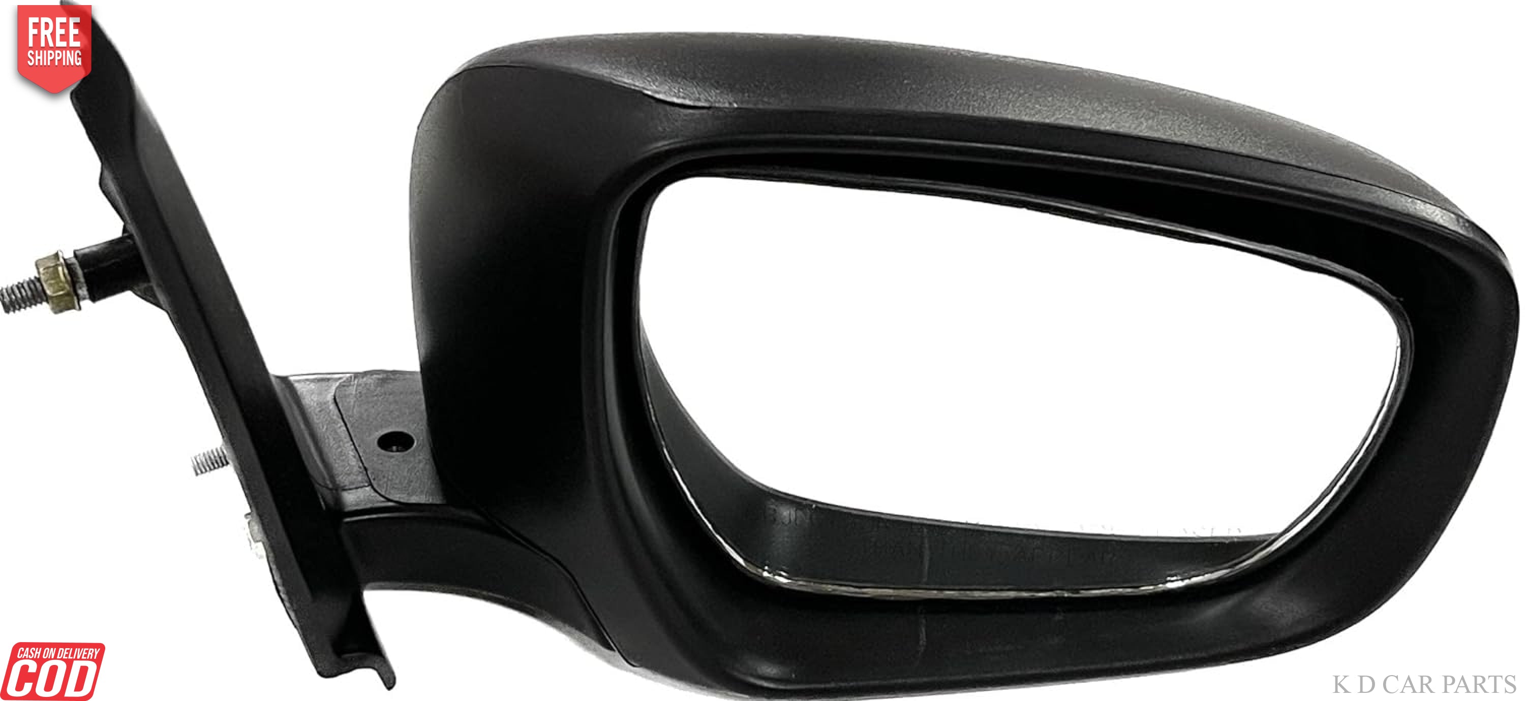 Black side rear view door mirror for Maruti Swift Type 4 2018-onwards non-adjustable model.