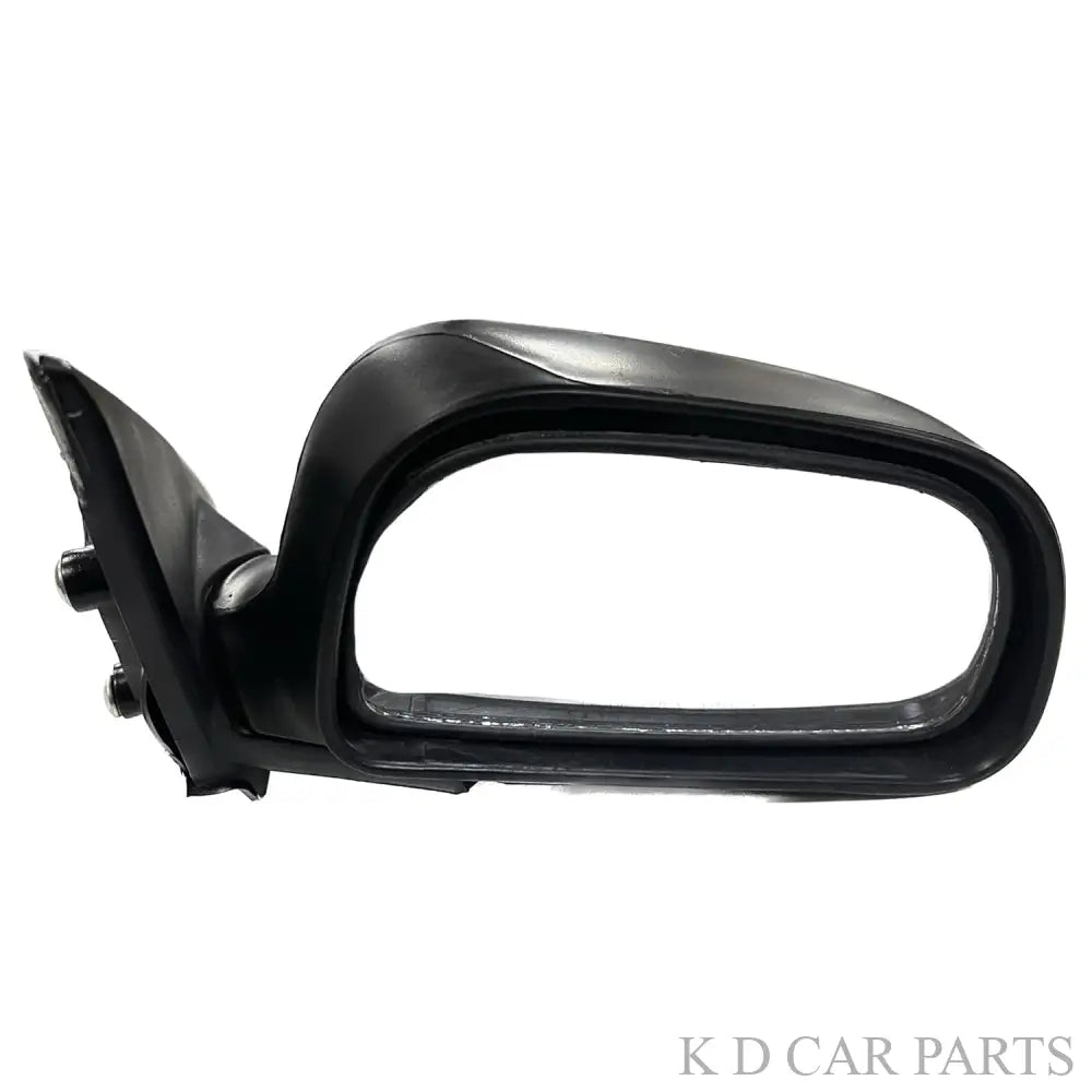 Black K D side mirror for Mitsubishi Lancer, door mount type.