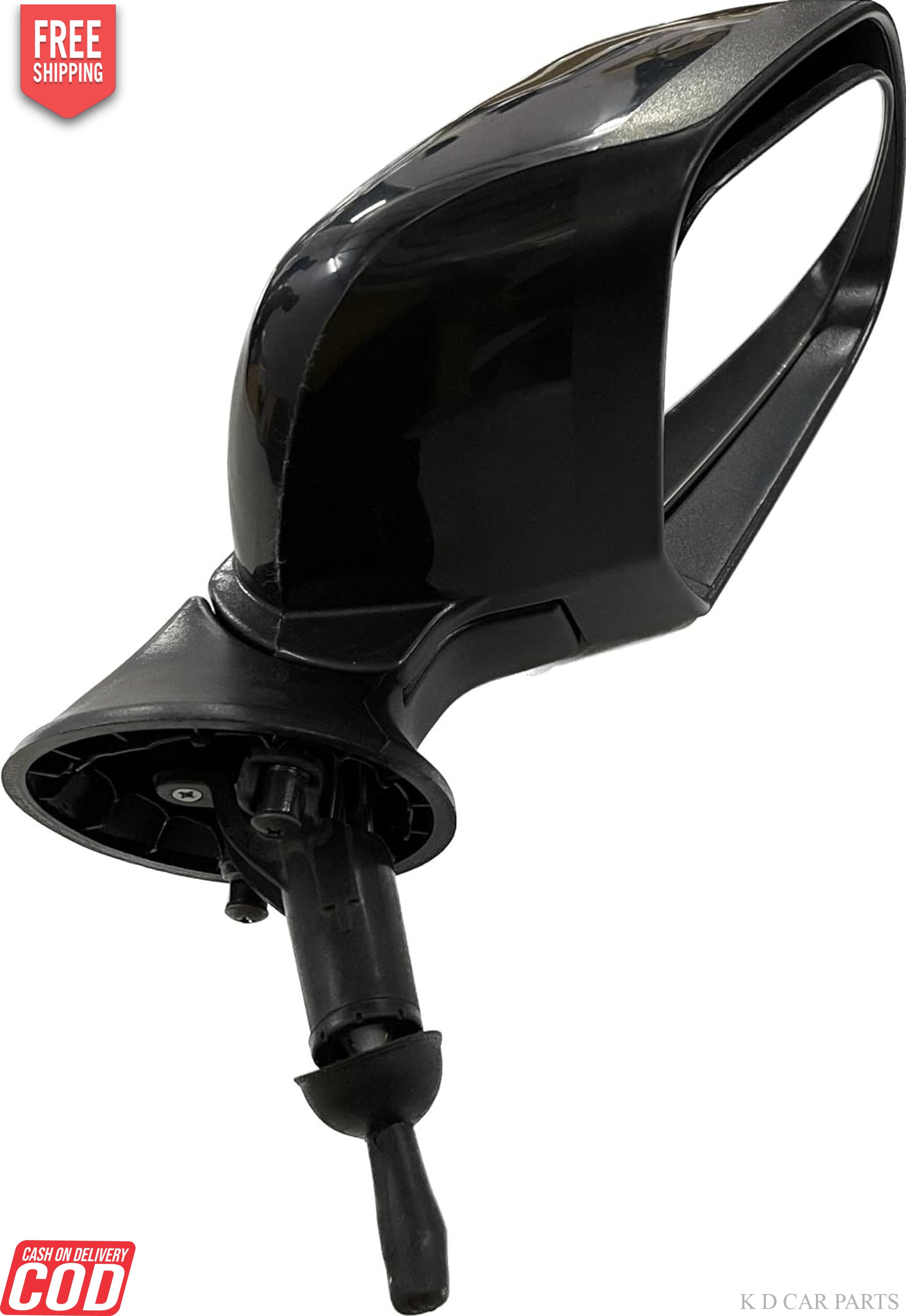 Black adjustable side mirror for Renault Duster/Verito/Terrano, featuring a door mount type of installation.
