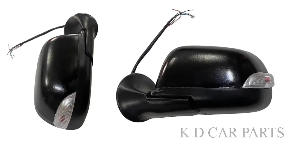 K D Side/Door Mirror for Renault Duster/Verito/Terrano Motor With Indicator & Coupler (Black) SET DOOR MIRROR
