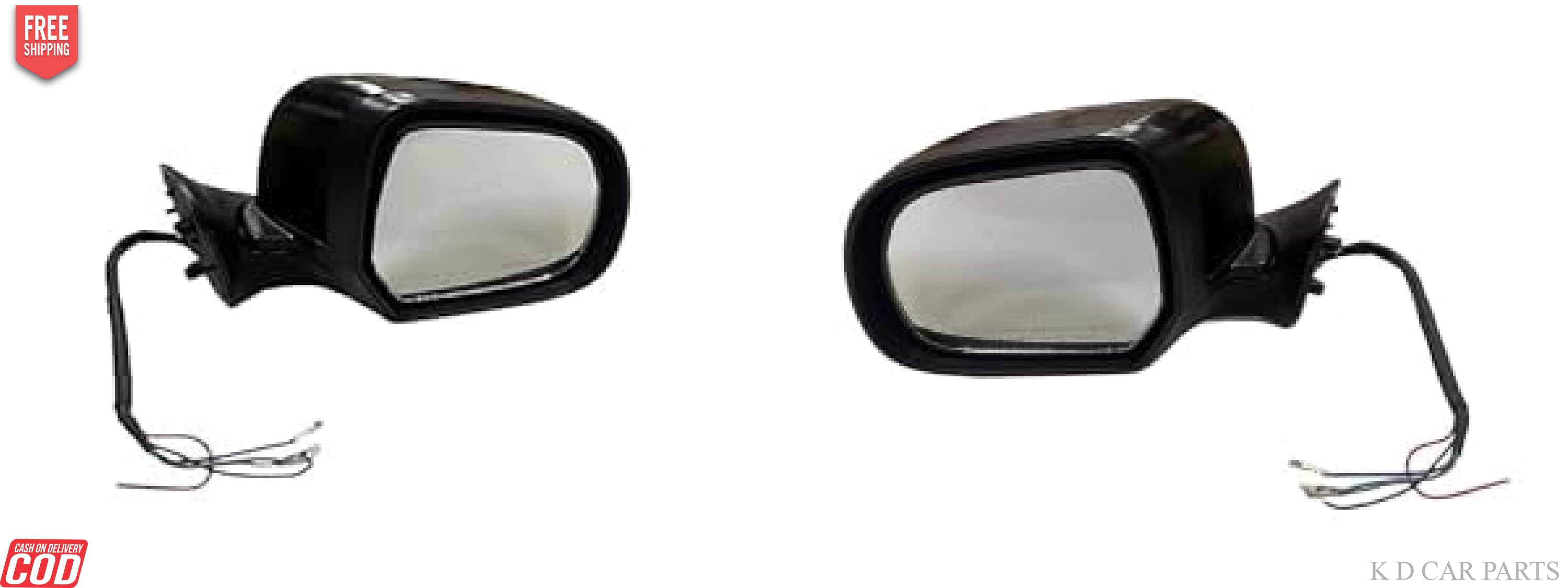 K D Side/Door Mirror for Renault Duster/Verito/Terrano Motor With Indicator & Coupler (Black) SET DOOR MIRROR