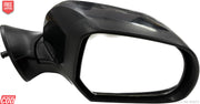 A black, clear K D side/door mirror for Renault Duster/Verito/Terrano non-adjustable models.