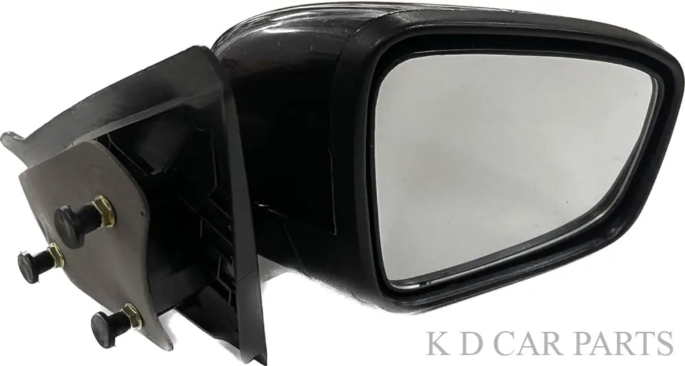 Black side rear view door mirror for Renault KWID, non-adjustable.