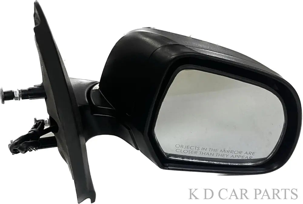 KD brand side mirror for Renault Lodgy, featuring a black housing and a clear glass mirror.