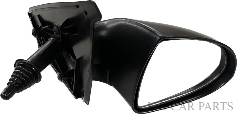 Black, clear, adjustable side mirror for Tata Indigo/Indica vehicles without chrome.