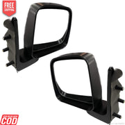A pair of black side mirrors for Tata Super Ace car, showing the front view of the mirrors attached to their respective door mounts.