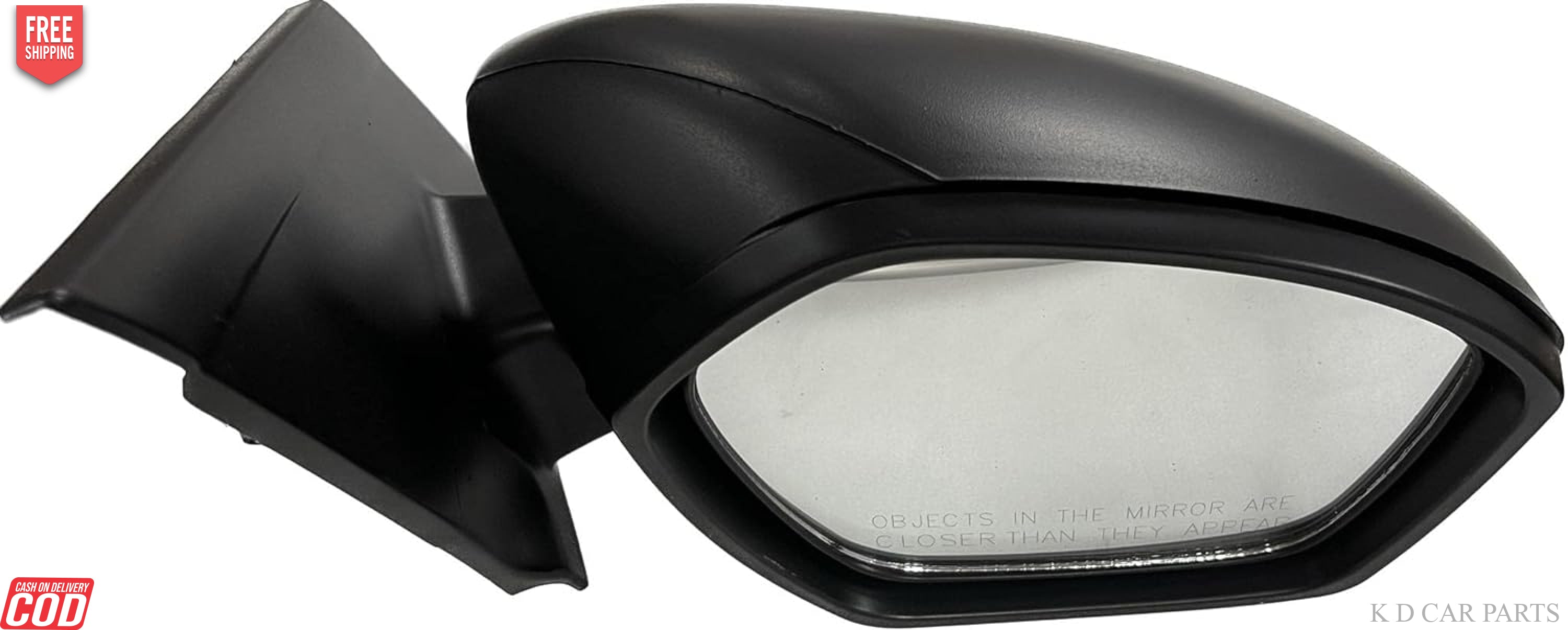 Black side door mirror for Tata Zest/Bolt with integrated turn signal indicator.