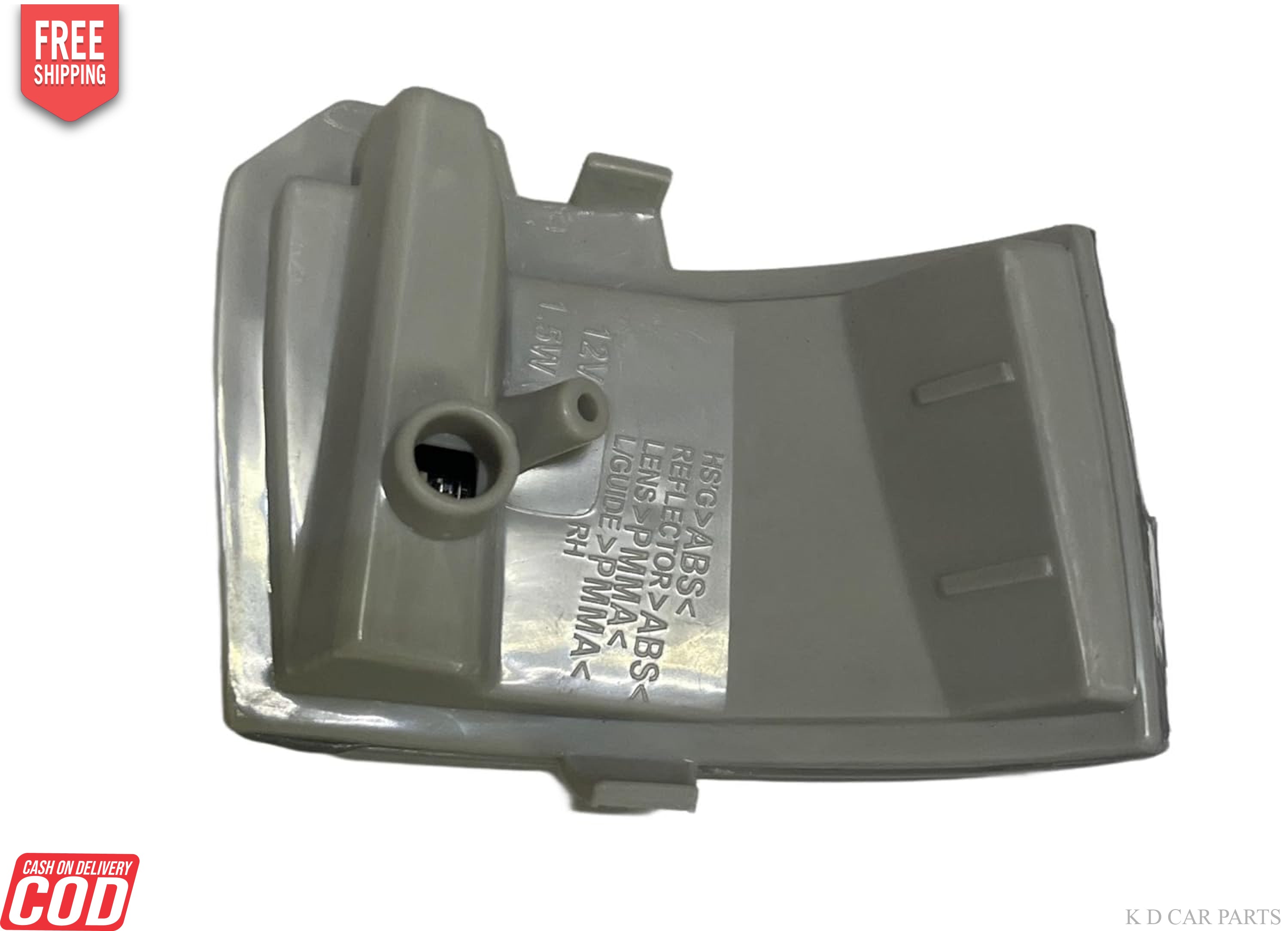 A K D brand side/door mirror indicator for Hyundai Venue, featuring a clear glass lens with a silver-colored frame.