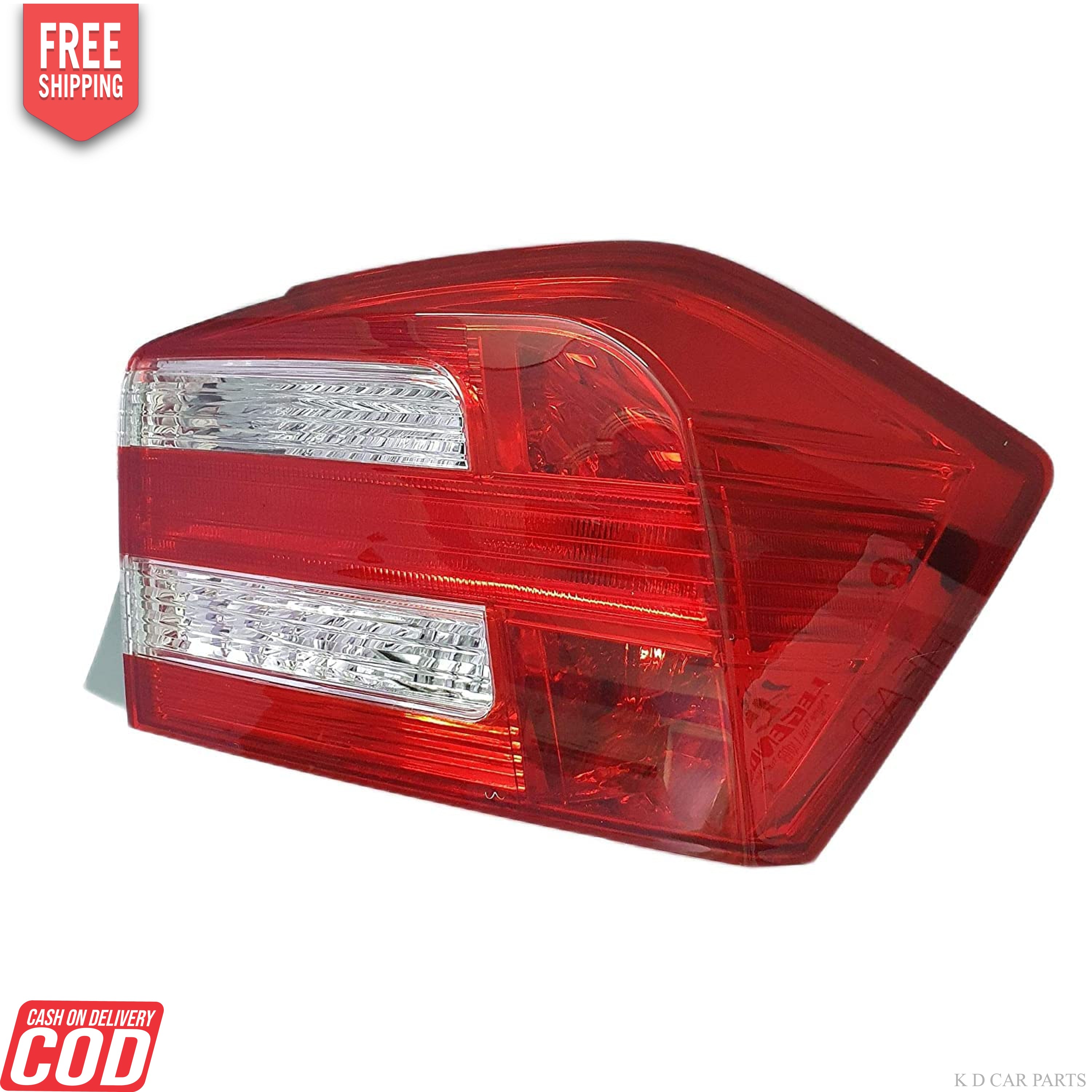 Red tail light assembly for Honda City Type- 6 IVTEC 2012-2013, with a close-up of the car light and a picture of the vehicle in question.