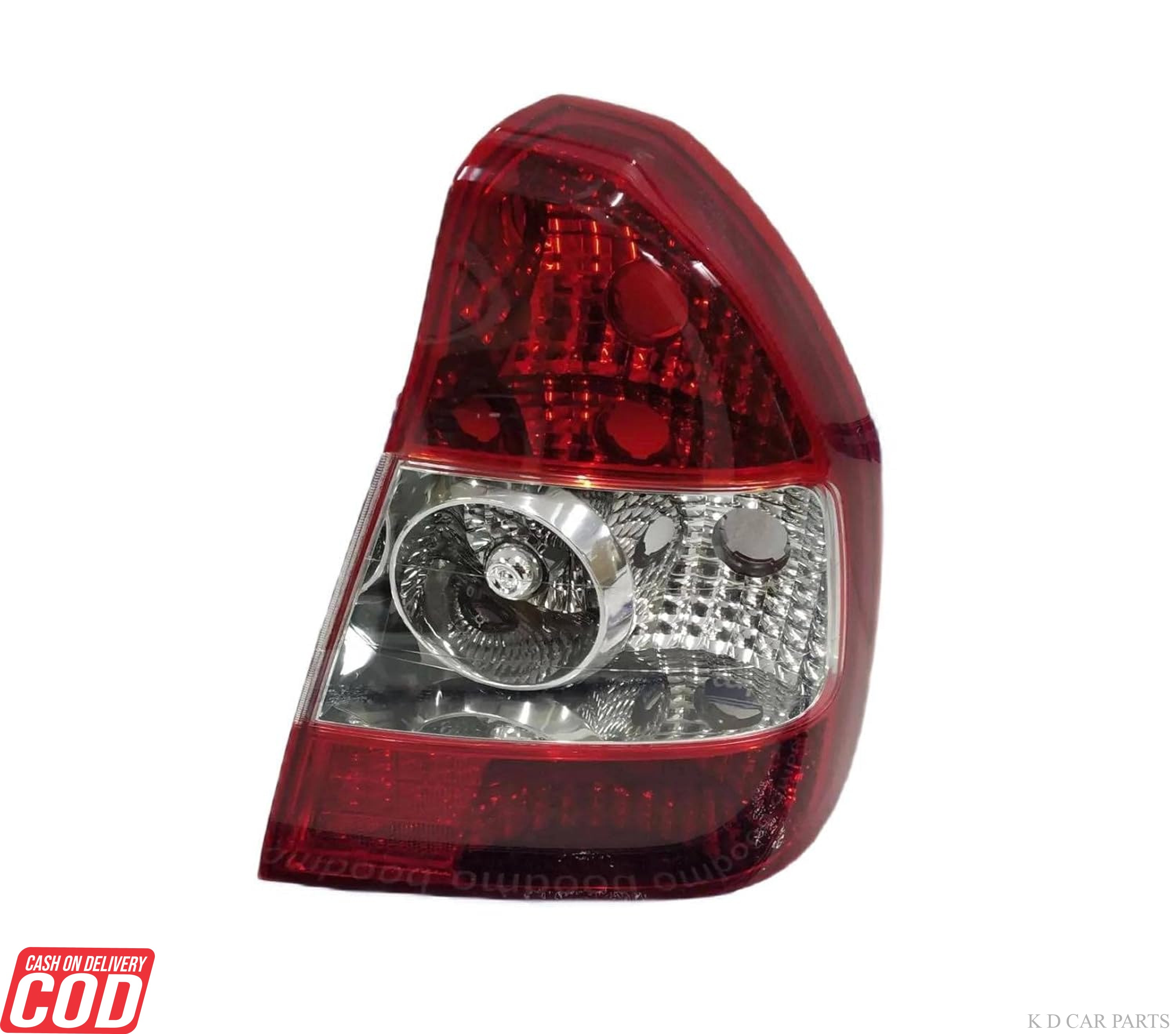Red tail light assembly for Hyundai Accent 1999-2012, including brake lights and a clear lens.