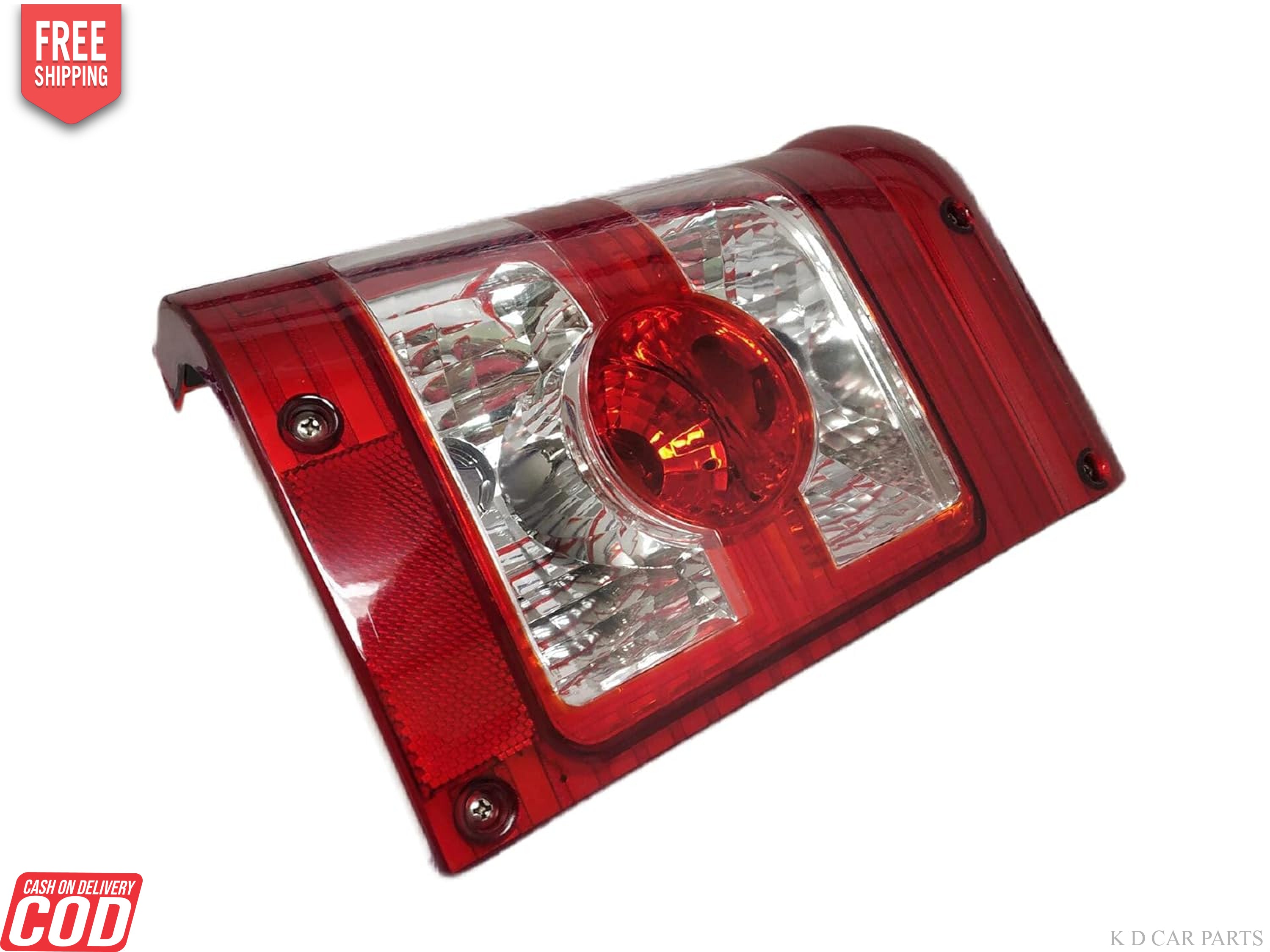 Red tail light assembly for Mahindra Bolero Type 2 vehicle.