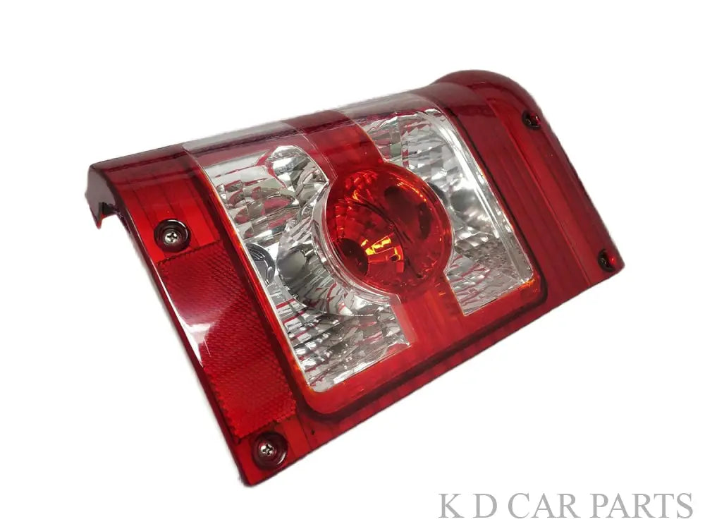 Red tail light assembly for Mahindra Bolero Type 2 vehicle.