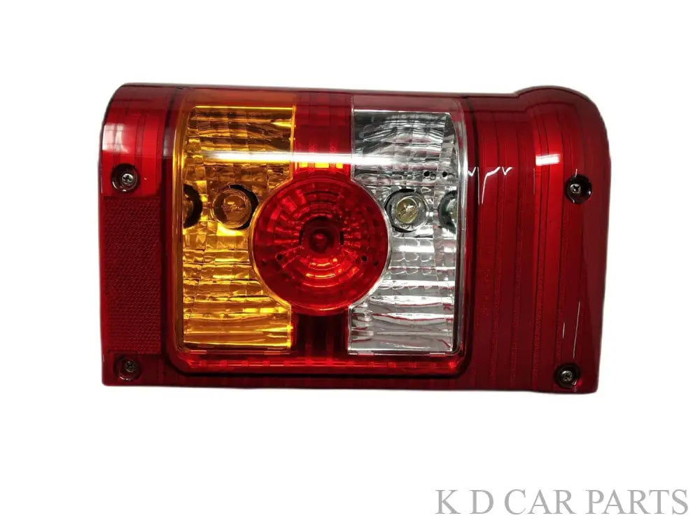 Red tail light assembly for Mahindra Bolero Type 3 vehicle.